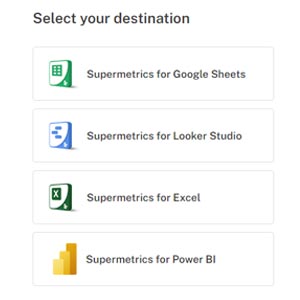 supermetrics destinations