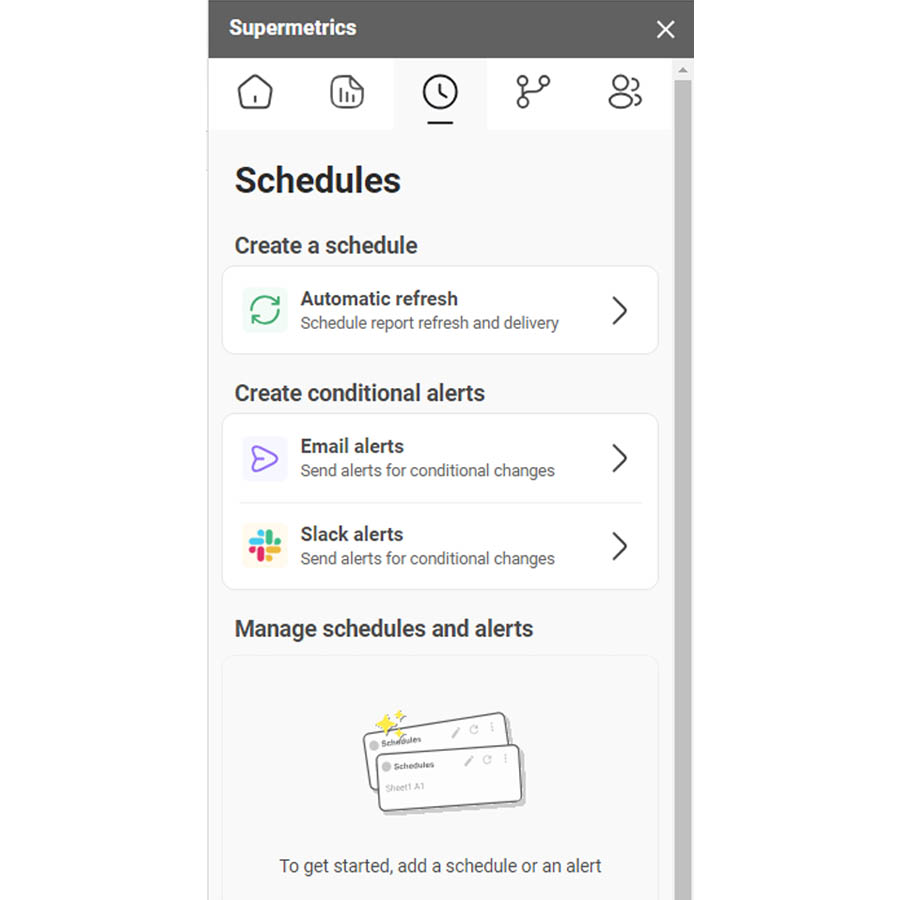 supermetrics scheduling