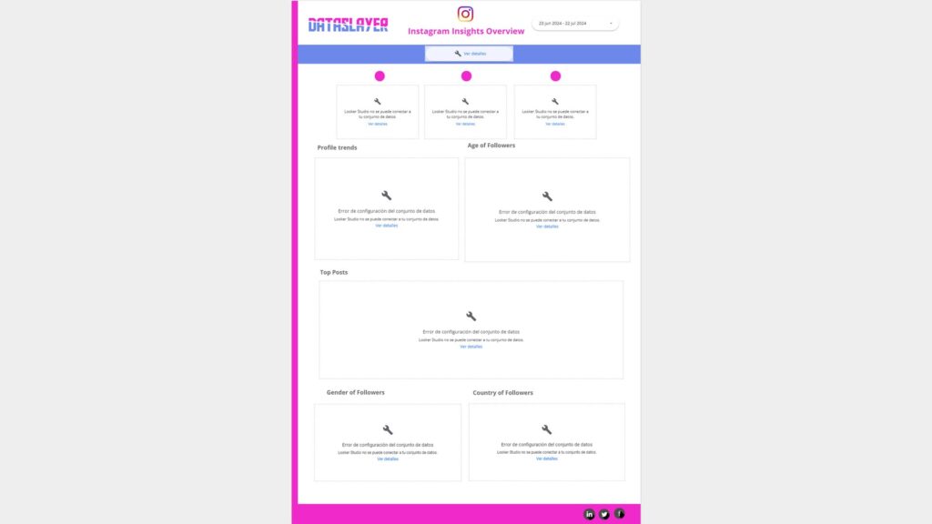 instagram insights plantilla para data studio