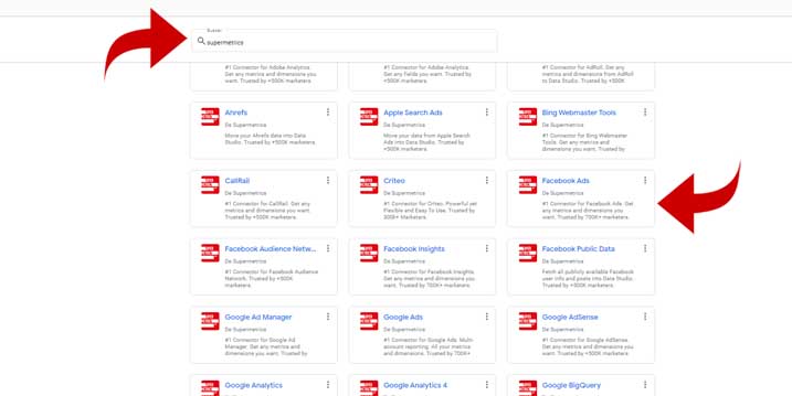 Supermetrics reporte facebook ads